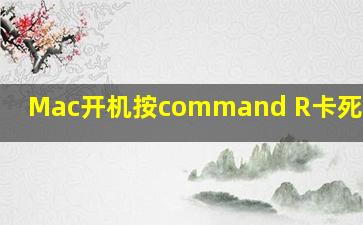 Mac开机按command R卡死在logo